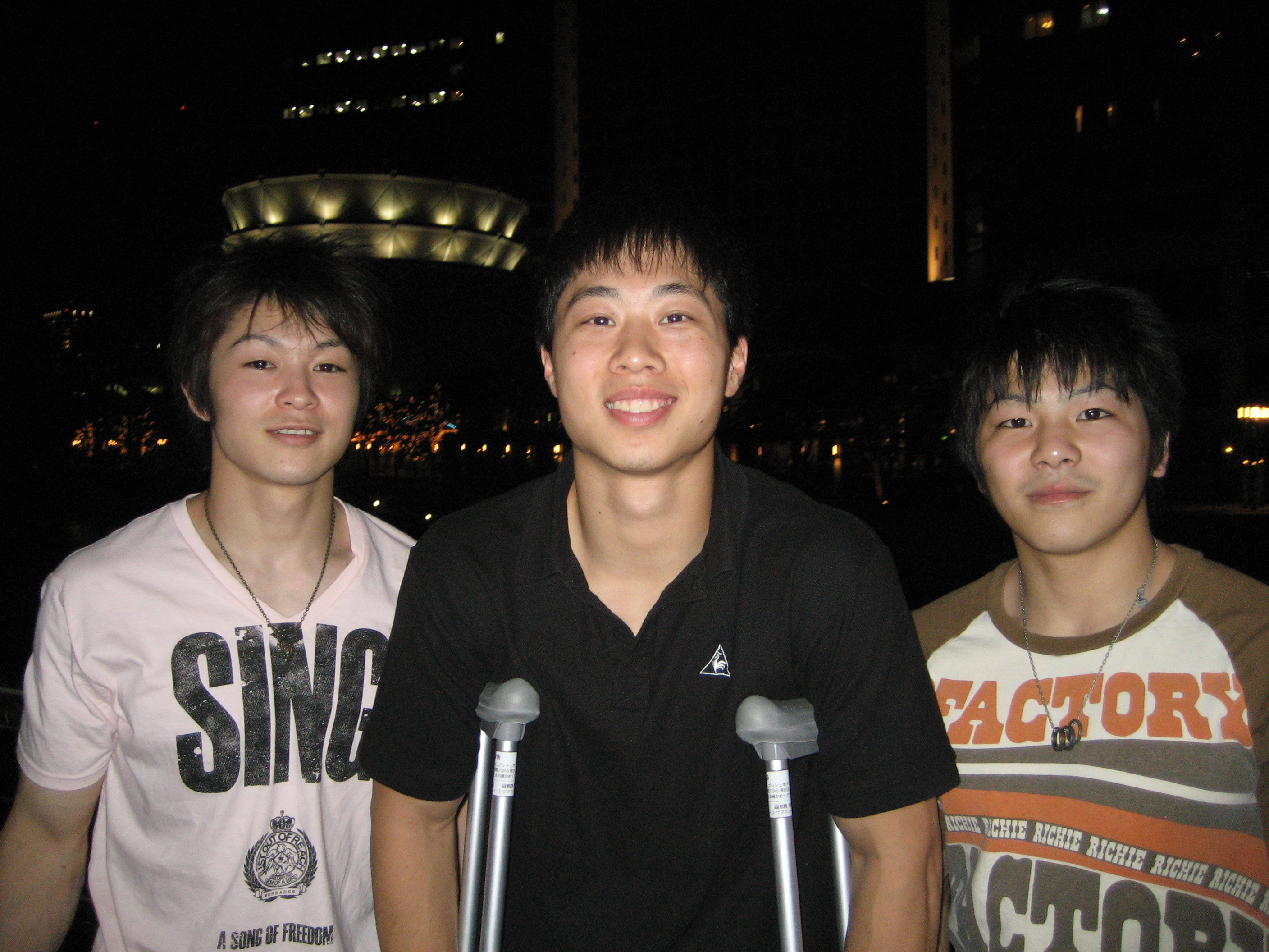 Left - Kohei Uchimura (Olympic silver medalist), Center - Me, Right - Koji Yamamuro